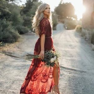 Red-Lace Maxi Romper: Romantic, Feminine, Gorgeous
